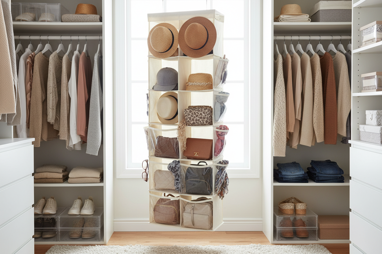 Hat & Bag Hanging Organizer