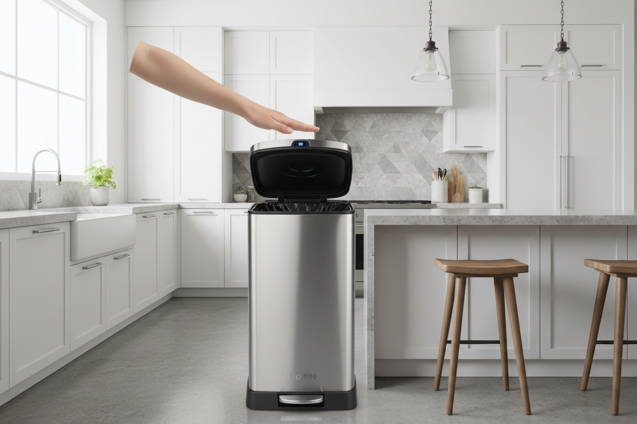 Touchless Trash Can Sensor Lid