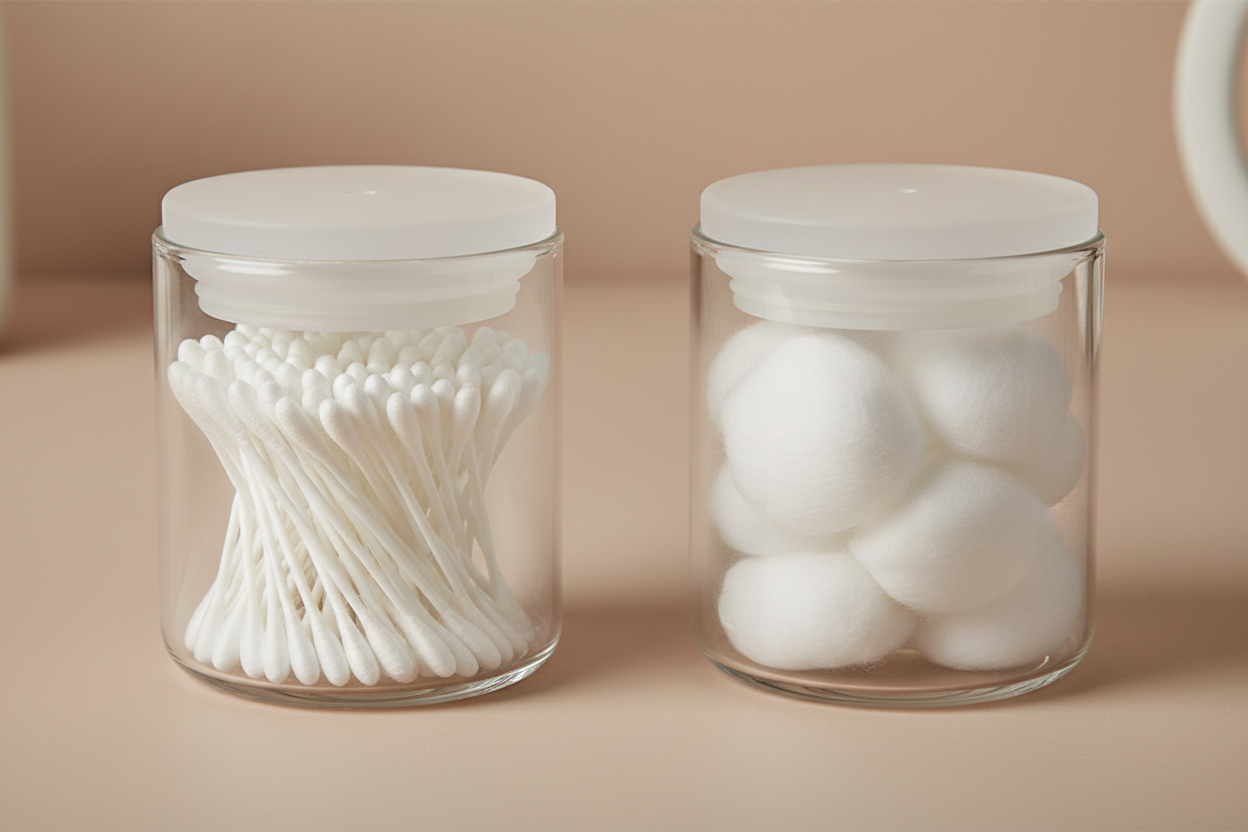 Aesthetic Cotton Swab Storage Jars