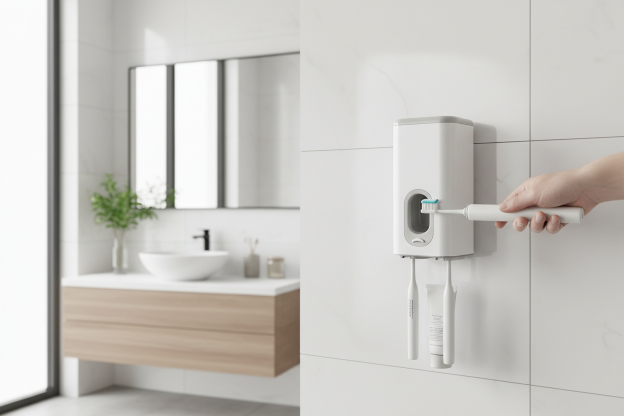 Automatic Toothpaste Dispenser + Holder