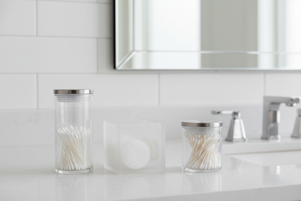 Aesthetic Cotton Swab Storage Jars