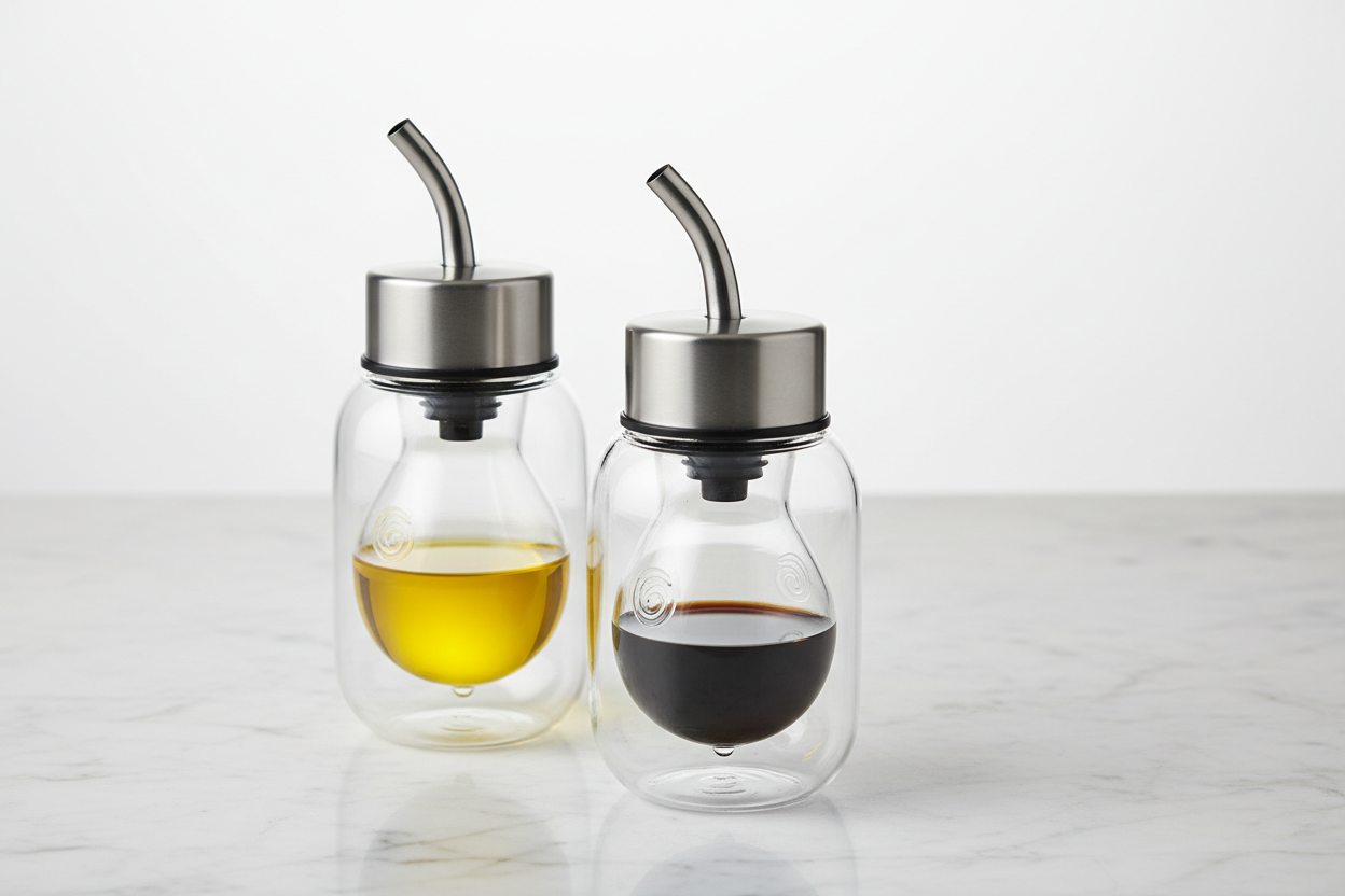 Oil & Vinegar Glass Dispenser Set