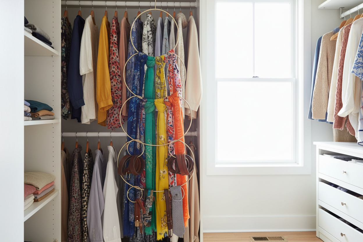 Scarf & Accessory Organizer Ring Set