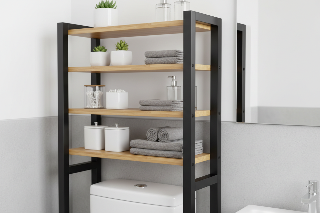 Over-the-Toilet Shelf Rack