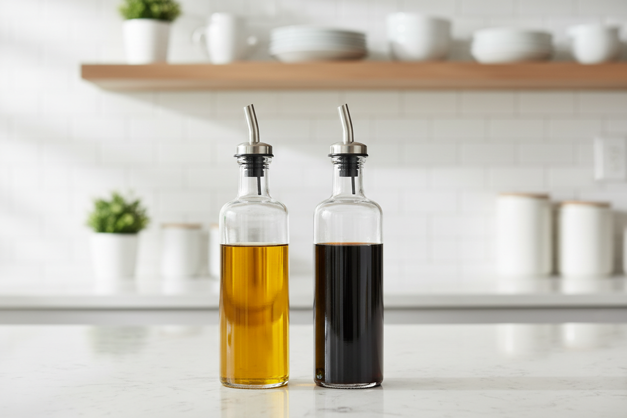 Oil & Vinegar Glass Dispenser Set