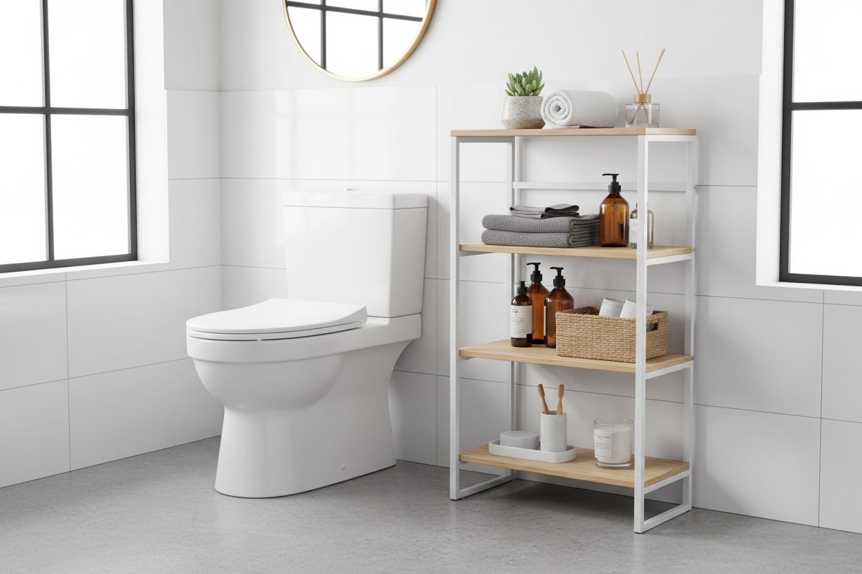Over-the-Toilet Shelf Rack
