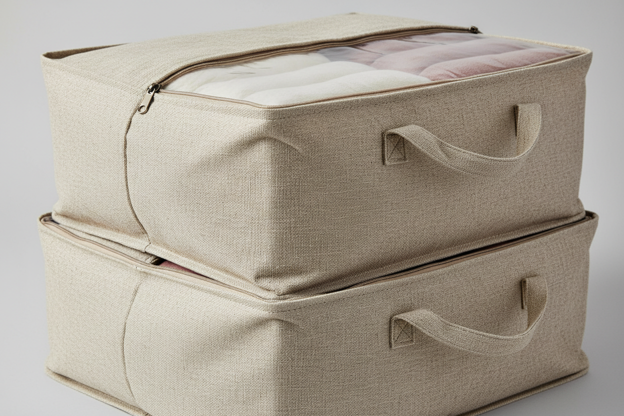Under-Bed Storage Bags (Neutral Fabric)