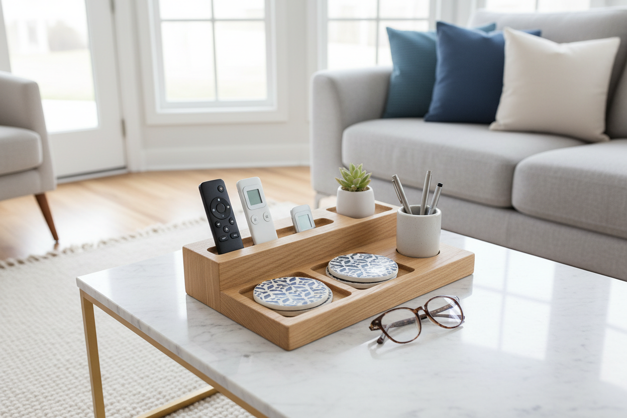 Living Room Side Table Organizer
