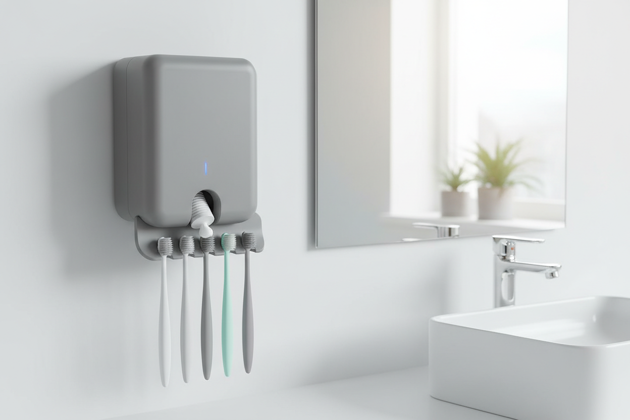 Automatic Toothpaste Dispenser + Holder